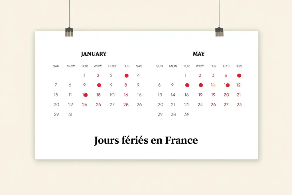 Calendrier des jours fériés en France