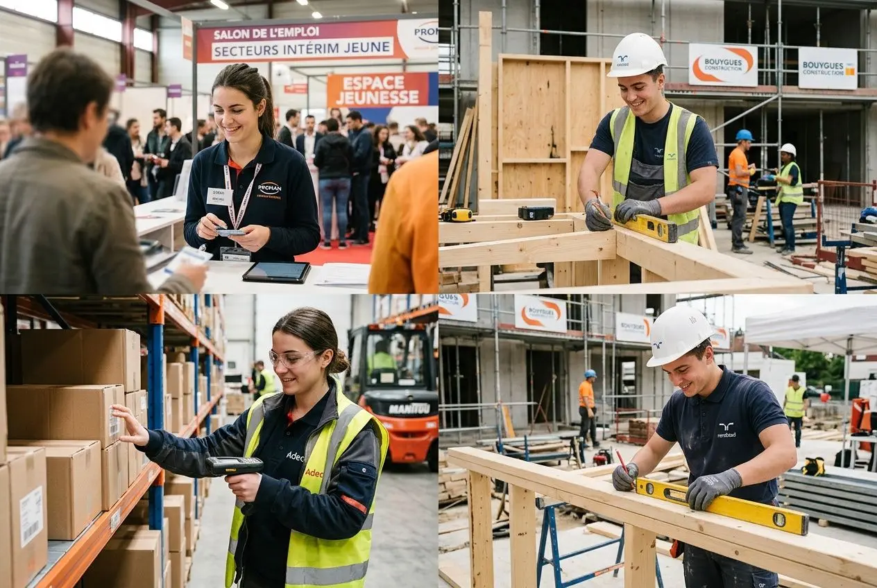 Différents secteurs accessibles aux mineurs en intérim