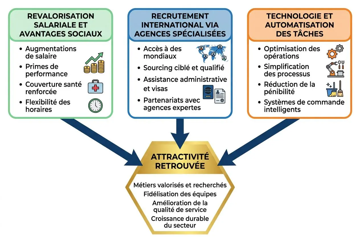 Pourquoi personne ne veut travailler en restauration ? Diagramme sur l’attractivité retrouvée du secteur hôtelier et restauration.