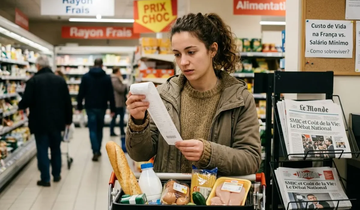 Comparaison des dépenses mensuelles versus le SMIC net en France métropolitaine