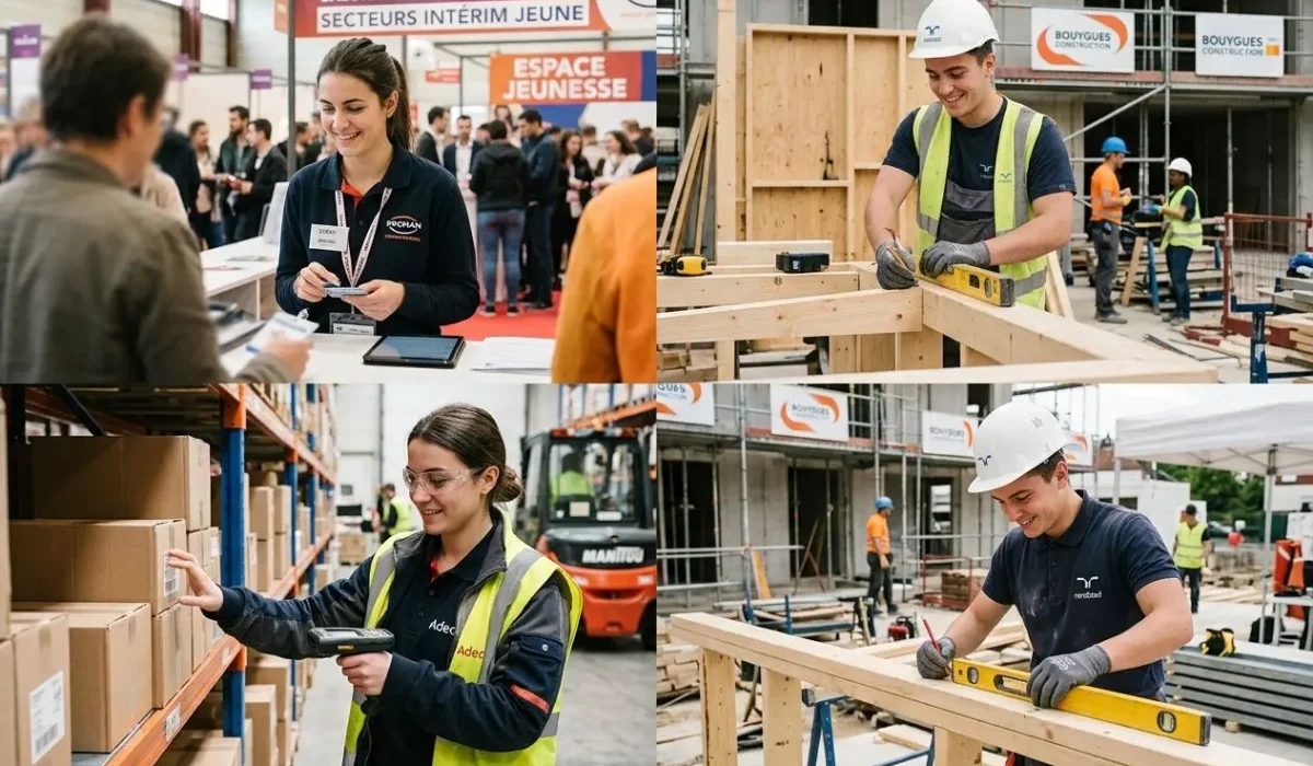 Différents secteurs accessibles aux mineurs en intérim